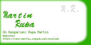 martin rupa business card